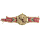 woman National Wind Weave DIY giraffe Bracelet Watch 1