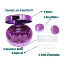 Cute Fashion Contact Lens Case,Portable Travel Glitter Luxury Bling Stars L