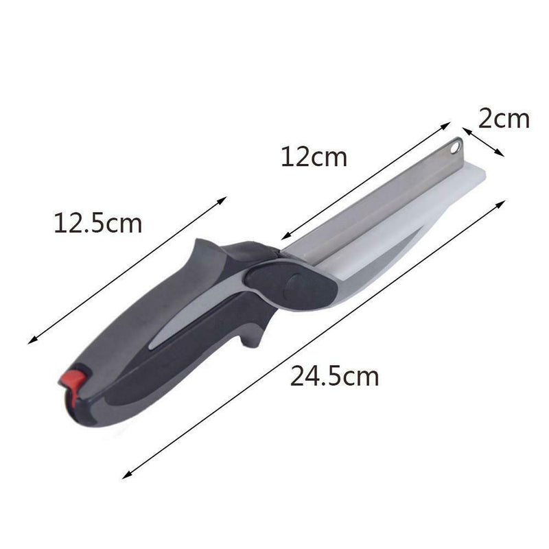 2In1 Spring Vegetable Kitchen Smart Scissors With Cutting Board Home Top