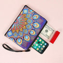 DIY Mandala Special Shaped Diamond Painting Wristlet Clutch Women Wallet