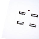 4 USB Port Wall Charger Outlet  Panel AC Power Receptacle Socket Plate  OZ