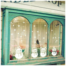 Lovely Window Decoration White Snowflake Merry Christmas Snowman Wall stick