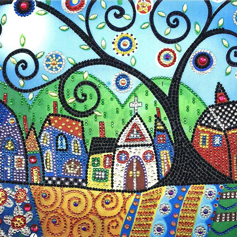 5D DIY Special-shaped Diamond Painting Cross Stitch Craft Kit (R8040 Tree)