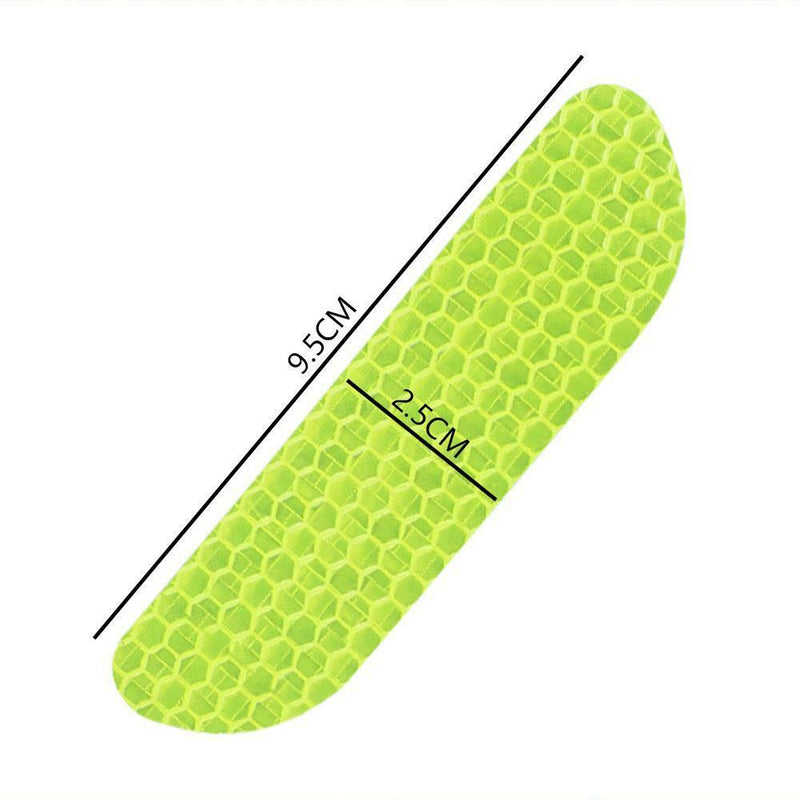 4pcs Open Car Door Stickers Warning Mark Reflective Strips Tapes (Green) A