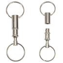 1X Detachable Heavy Duty Dual Key Ring Safety Key chain Pull Apart Snap Loc B ES