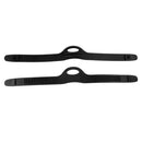 2Pc Black Standard Rubber Fin Strap Scuba Diving -Universal Fits Most Fins L