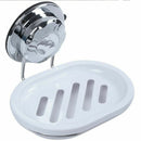 New Stainless steel TPU Strong Suction Shower Soap Dish Corner Caddy Towel  N8C6