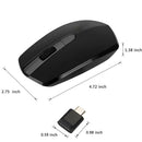 Wireless Mouse Optical Mouse W/ Type C Receiver, 4 Buttons, 1600/1200/800DPI