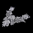 1X Embroidered Floral Lace Neckline Neck Collar Trim Clothes Sewing Patch li