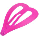Women Colorful Metal Heart Shaped Bendy Snap Hair Clips Hairpins 10 Pcs