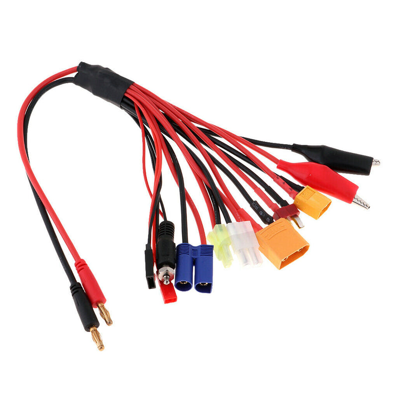 10 in 1 Multifunction Charger Adapter Cable Support XT60 XT90 EC5 JST FUTABA JR