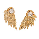 2 Pairs Fashion Women Crystal Angel Feather Wing Earrings Ear Stud Gift