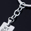 Fashion Keychain Father's Day Gift MY DAD MY HERO Keychain Men's Jewelry Ke