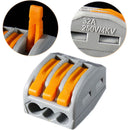 10X Reusable Spring Lever Push Terminal Block Electric Cable Wire Connector