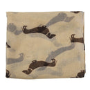 Sausage Dachshund Dog Animal Ladies Scarf Shawl Soft Feel 180 x 90cm Beige