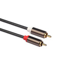 2x Audio 5 Foot 2 XLR Male to 2 Male Patch Cable XLRF to Dual RCA Audio Cord