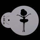 3pcs Mini Dancing Girls Cookie Cake Stencil Set DIY Cupcake Decorating StencilME