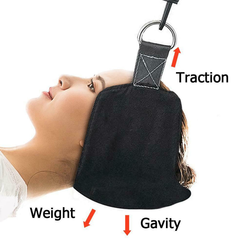 Portable Head Neck Traction Massager for Cervical Posture Alignment Support A