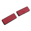 2 Pieces Universal Motorcycle Motorbike Motor Scooter Rectangle Reflectors - Red