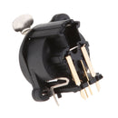 Curved XLR 5Pins Female Chassis Panel Mounted Socket Adapter for DMX MIC