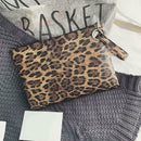 Leopard Print Wristlet Clutch Women Wallet Leather Coin Purse (Light Brown) SN9F