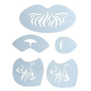 2 Sets Reusable Plastic Body Face Paint Stencil Tattoo Template Fancy Makeup