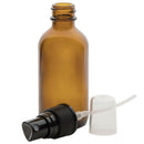 Set of 12, 2 Oz Amber Glass Spray Bottles for Essential Oils - with Fine Mi