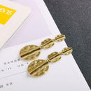 Punk Street Simple Women Zinc Alloy Irregular Geometric Long Drop Earrings A