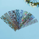 10pcs/set Colorful Holographic Starry Transfer Nail Stickers Flower Nail Foil ME