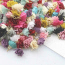 Chiffon Flower Pendant DIY Jewelry Earring Keyring Making Pendant 10PCS F7R L7R7
