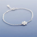 New Fashion Charm Women Girl Snowflake Shape Bangle Wrap Chain Bracelet MO