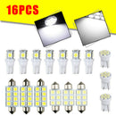 16* Xenon White LED Bulb Interior License Plate Light Package Kit Accessories