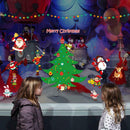 Christmas Glass Wall Stickers Santa Claus Tree Decals Decoration Ornaments