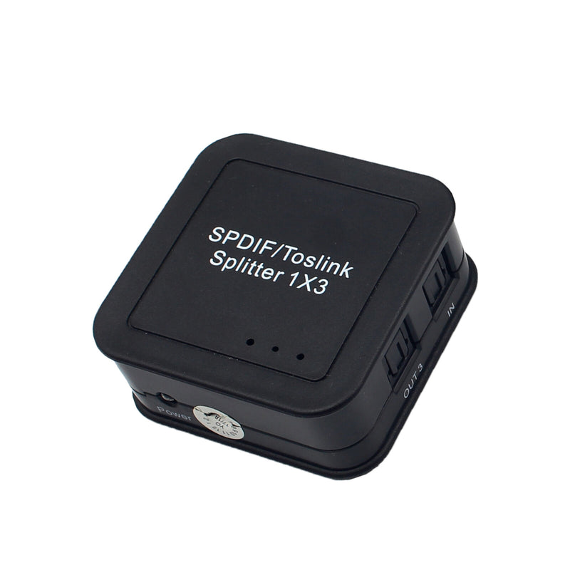 Toslink SPDIF Optical fiber Audio Splitter 3 Ports 1x3 Switch Box Hub adapter Nw