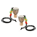 2 Pcs Djembe Pendant African Drum Jewelry Necklace for Children Gift A