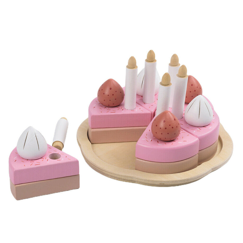 25pcs Pretend Play Food Cutting Decorating Birthday Party Cake Toys Set with