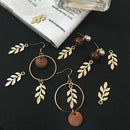20pcs Zinc Alloy Golden Mini Leaves Charms Floating Drop Earrings JewSEAU