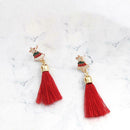 Christmas Drop Earrings Bell Elk Tassel Long Dangle Ear Jewelry (Style 4) A