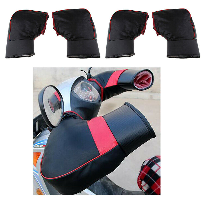 2 Pairs Motorcycle Warm Winter Windproof Waterproof Handlebar Muffs Gloves
