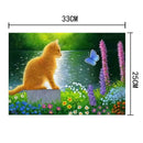 Golden Cat Diamond Embroidery Painting Cross Stitch DIY Craft Home Decor