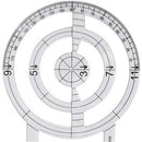 Template Thick DIY Patchwork Acrylic Measuring Tool Double Circle Sewing Ruler