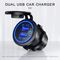 12V Dual USB QC 3.0 Car Cigarette Lighter Socket Splitter Fast Charger Adapter
