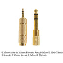 2sets AUX Cable 6.35mm Male To 3.5mm Female Audio Adapter For Headphone Plug