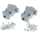 5Sets connector serial DB9 & grey hood DB9 plastic shell with screws OZ