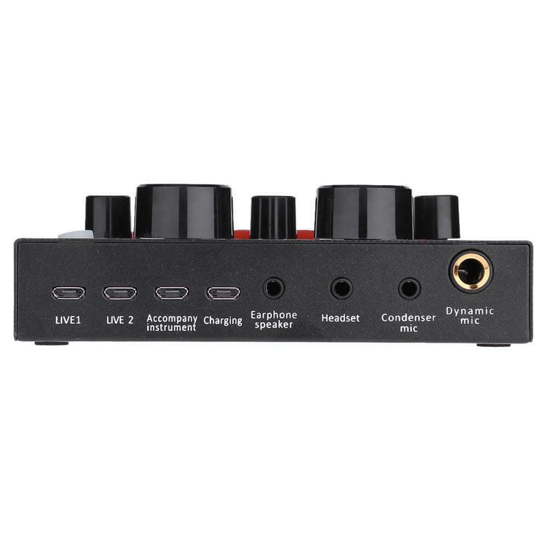 V8 Audio External USB Headset Microphone Mic Webcast Live Sound Card Fr Phone PC