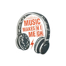 music headset iron on patches heat transfer pyrography for diy clothing decor BX