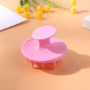 Pointed Tip Silicone Scalp Shampoo Massage Brush Head Acupoint Comb (Pink)