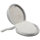 Football Ptint Zippered 24 Pcs CD DVD Round Wallet bag Black White X3A4