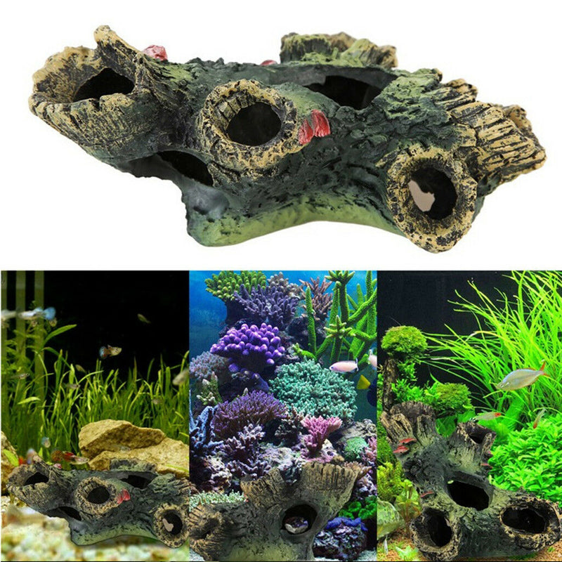 Polyresin Hollow Trunk Tree Log Wood   Tank Aquarium Ornament Simulation