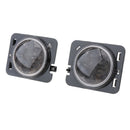 2x LED Turning Signal + Fender Side Marker Light Smoke Lens Fits For Jeep